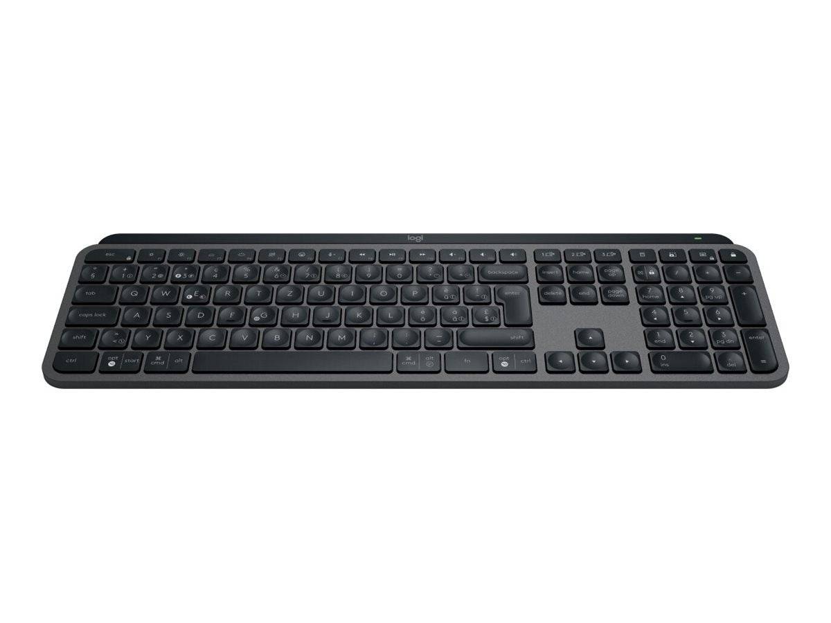 Black electronic device on a white background